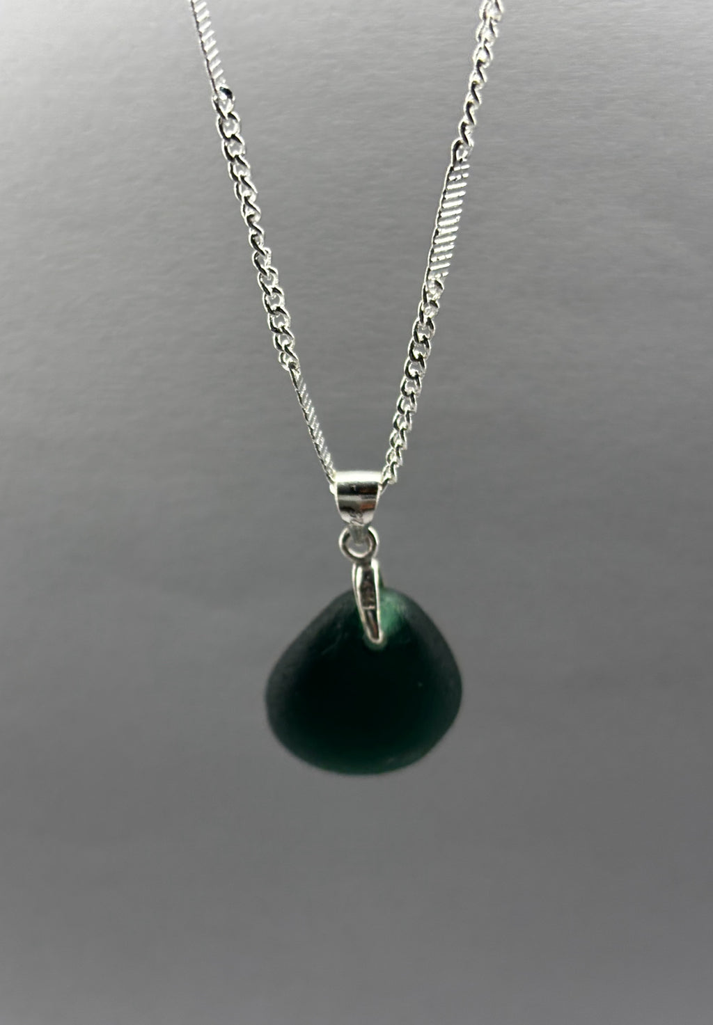 Teal Seaham pendant on silver chain